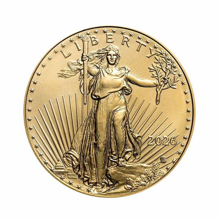2026 1온스 아메리칸 골드 이글 불리온 주화(Coin) 50$(USD) - 22k
