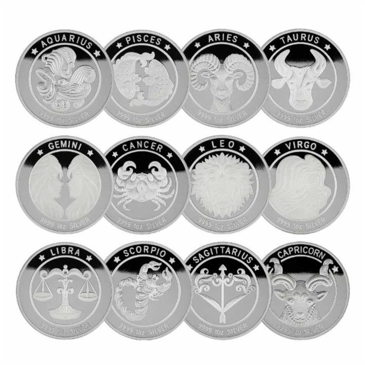 1온스 황도 12성좌 별자리 실버 불리온 메달